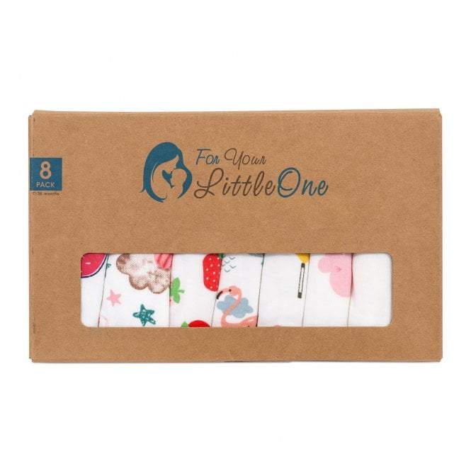 Baby Bandana Dribble Bibs Cotton Pack Of 8 - Girls-3